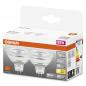 Preview: 2er Pack OSRAM GU5.3 LED MR 16 Strahler Star  6,5W wie 50W 120°-Abstrahlwinkel 2700K warmweißes Licht 12V